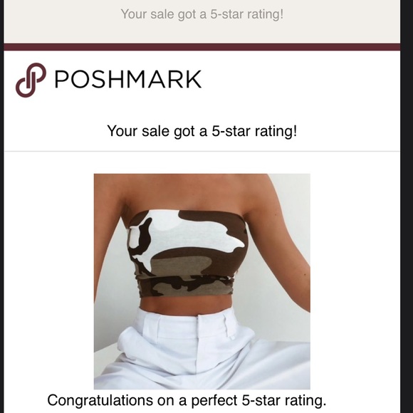 Camo crop tube top size medium large NWT - Picture 5 of 10